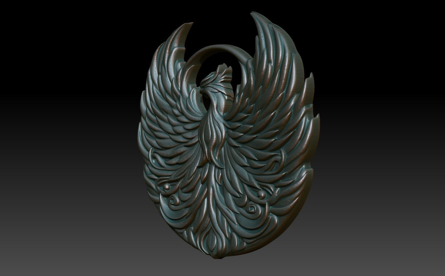 Phoenix basrelief 09 240607 3D print model_1