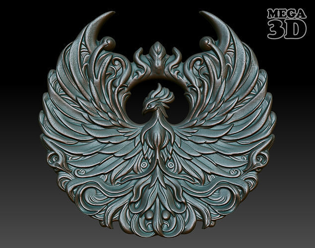 Phoenix basrelief 08 240607 3D print model