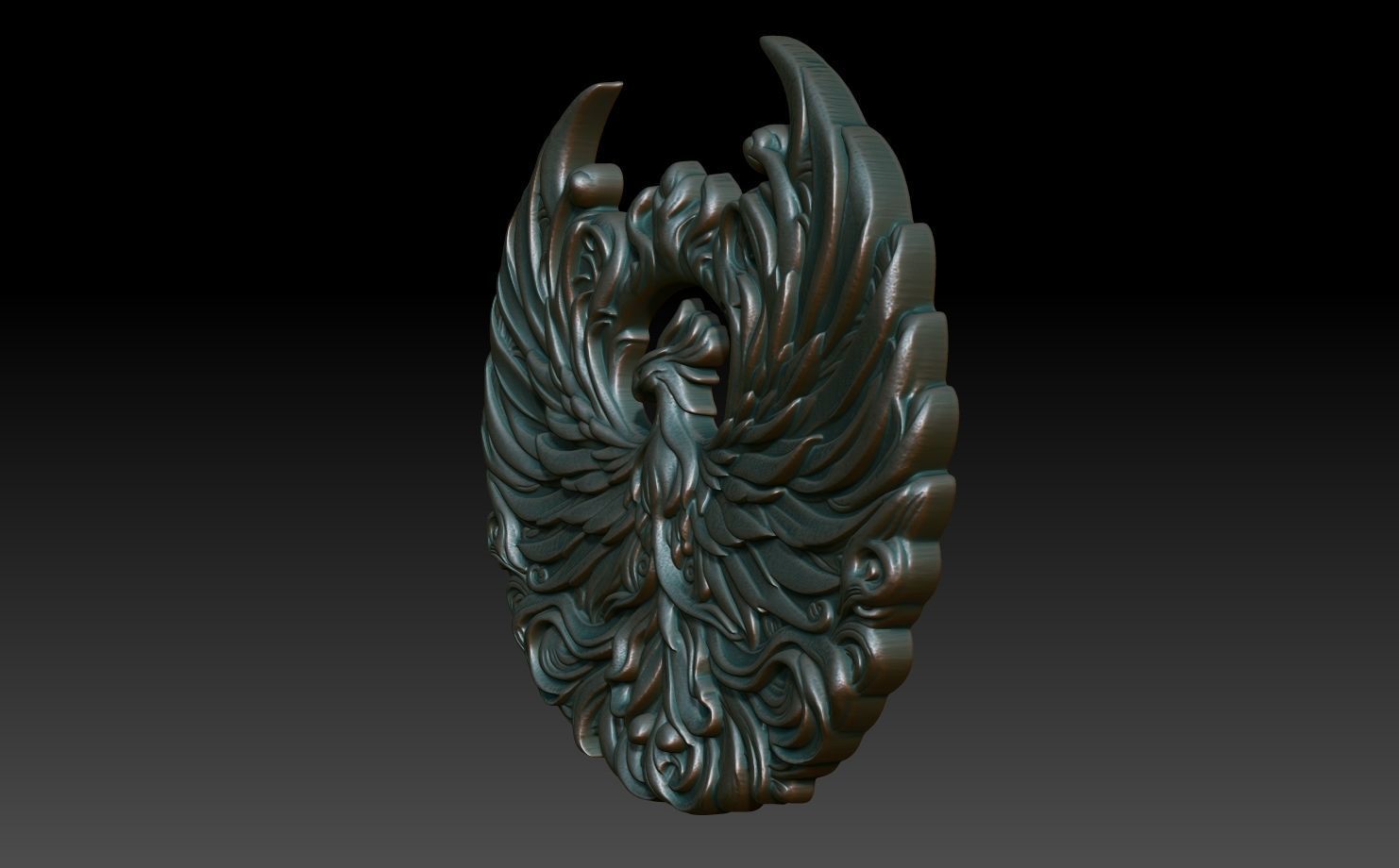 Phoenix basrelief 08 240607 3D print model_1