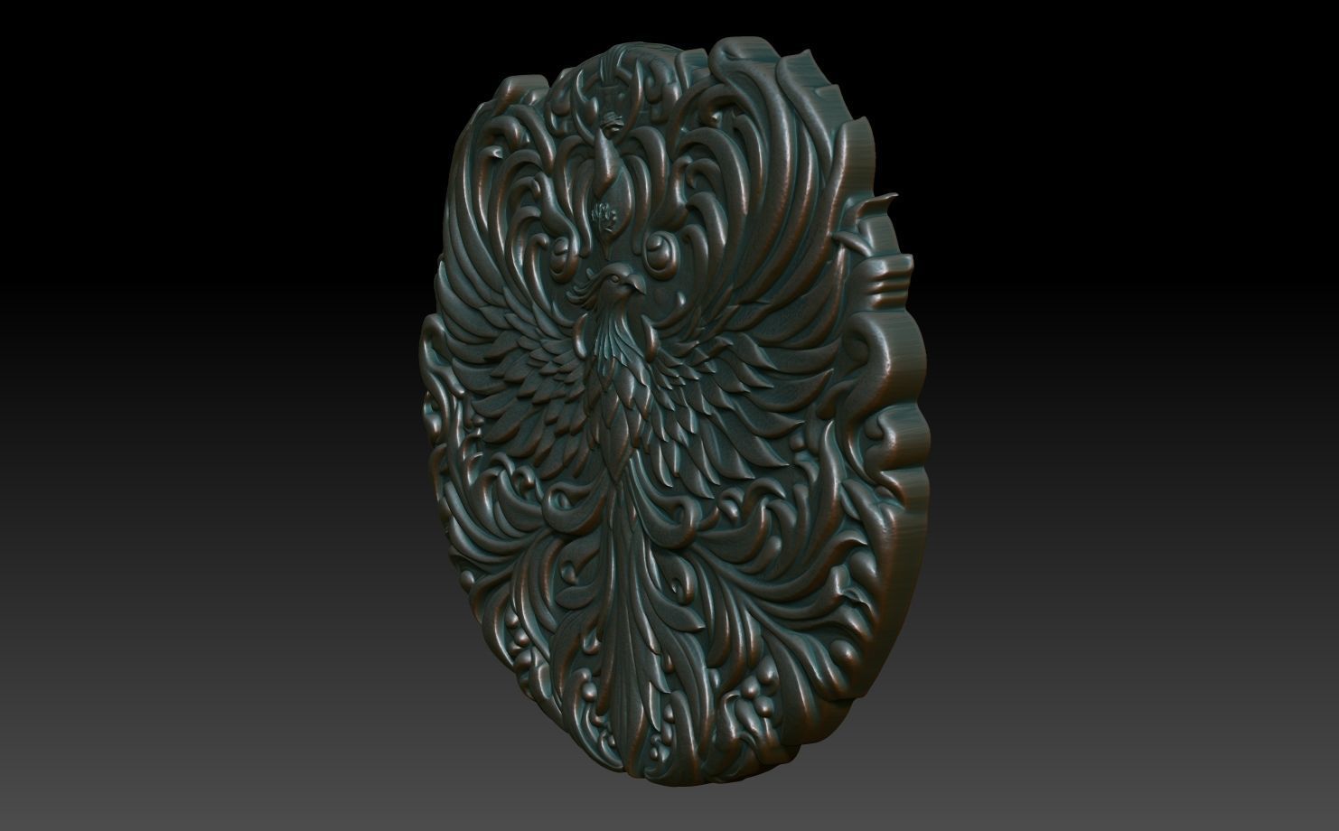 Phoenix basrelief 07 240607 3D print model_1