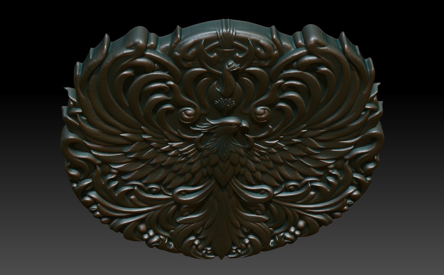 Phoenix basrelief 07 240607 3D print model_3