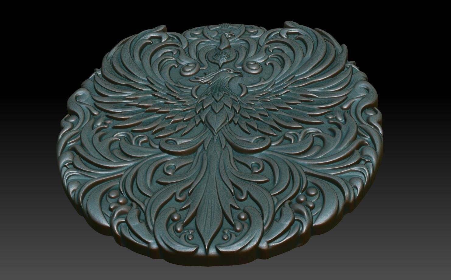 Phoenix basrelief 07 240607 3D print model_4