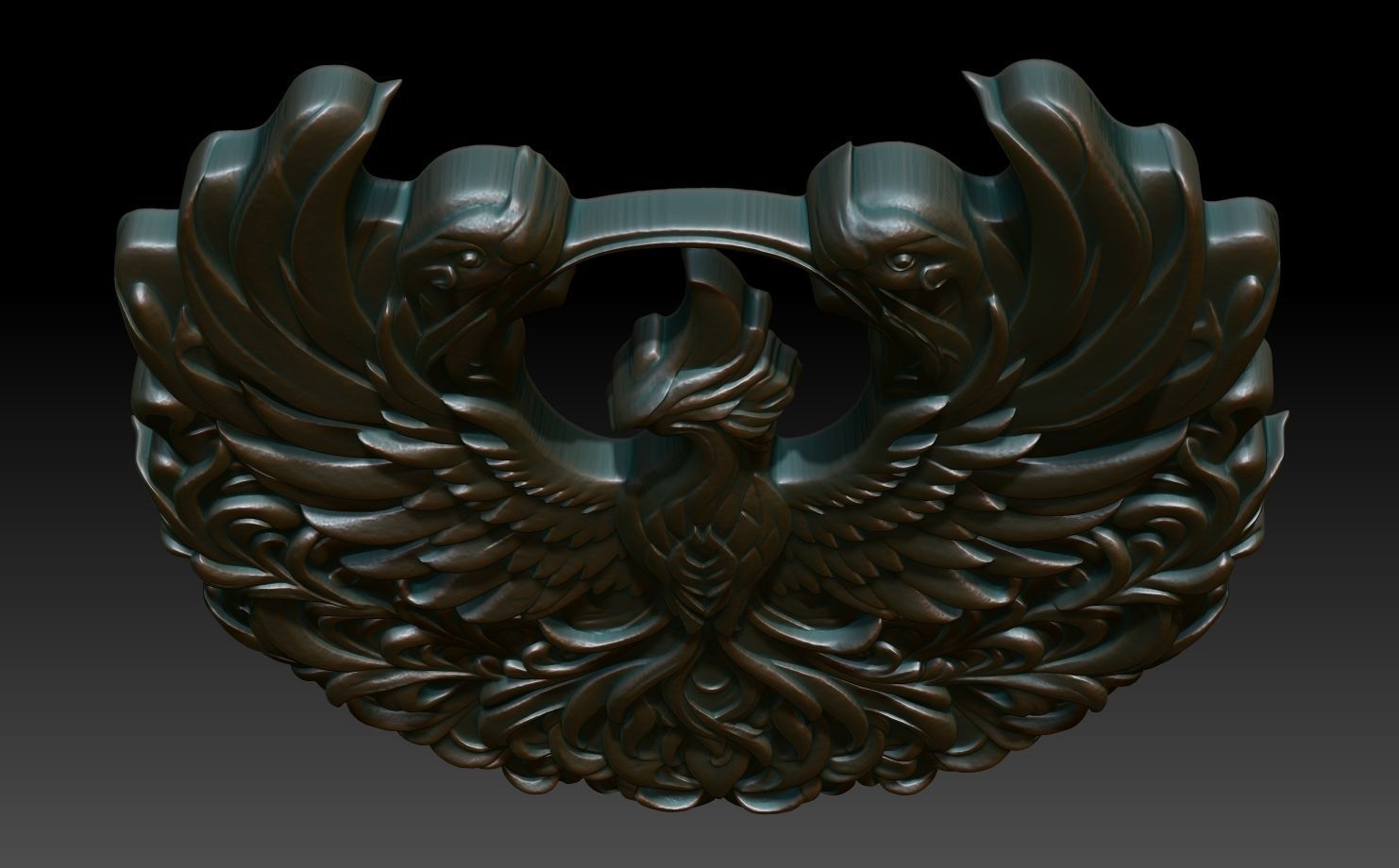 Phoenix basrelief 06 240607 3D print model_3