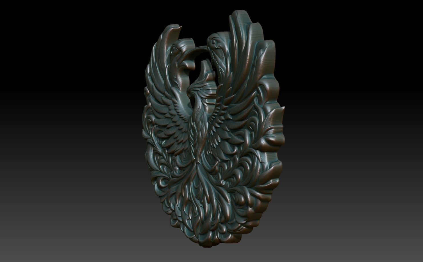 Phoenix basrelief 06 240607 3D print model_1
