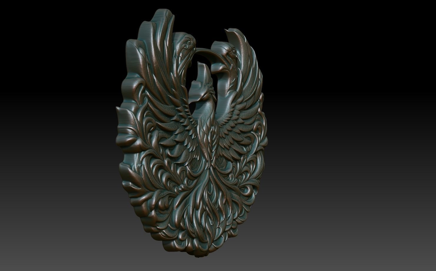 Phoenix basrelief 06 240607 3D print model_2