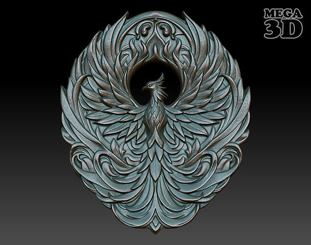 Phoenix basrelief 04 240607 3D print model