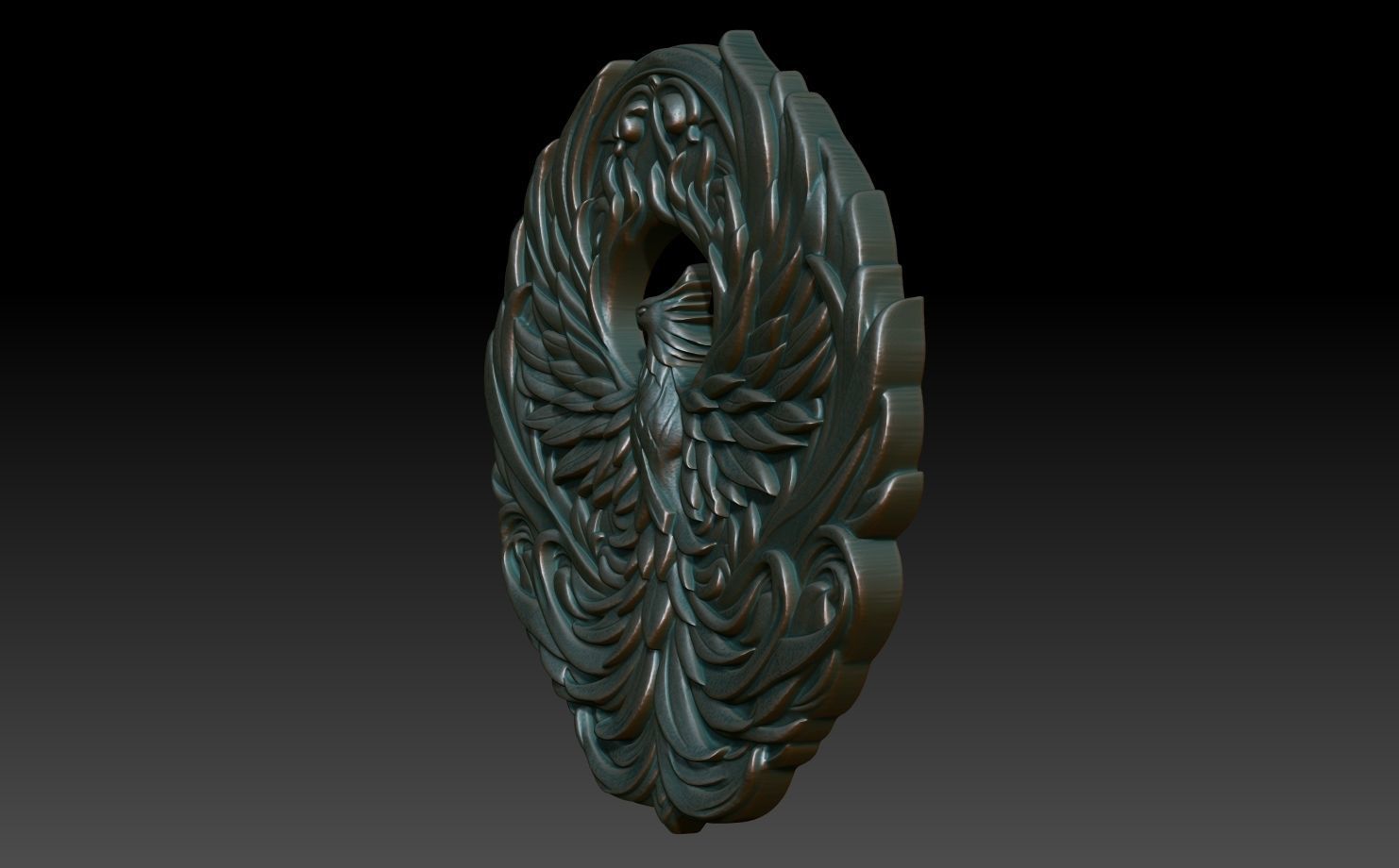 Phoenix basrelief 04 240607 3D print model_1