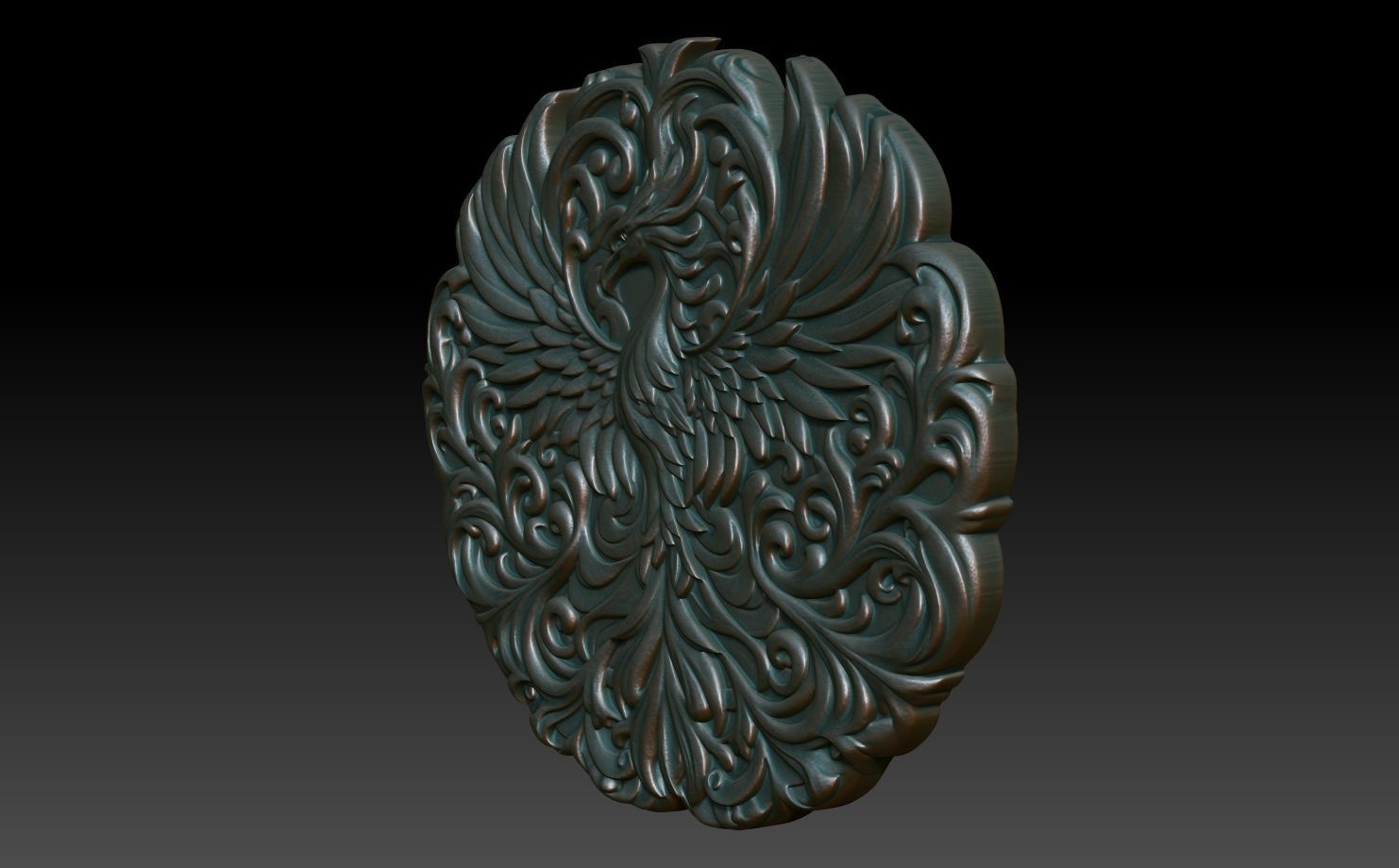Phoenix basrelief 01 240607 3D print model_1