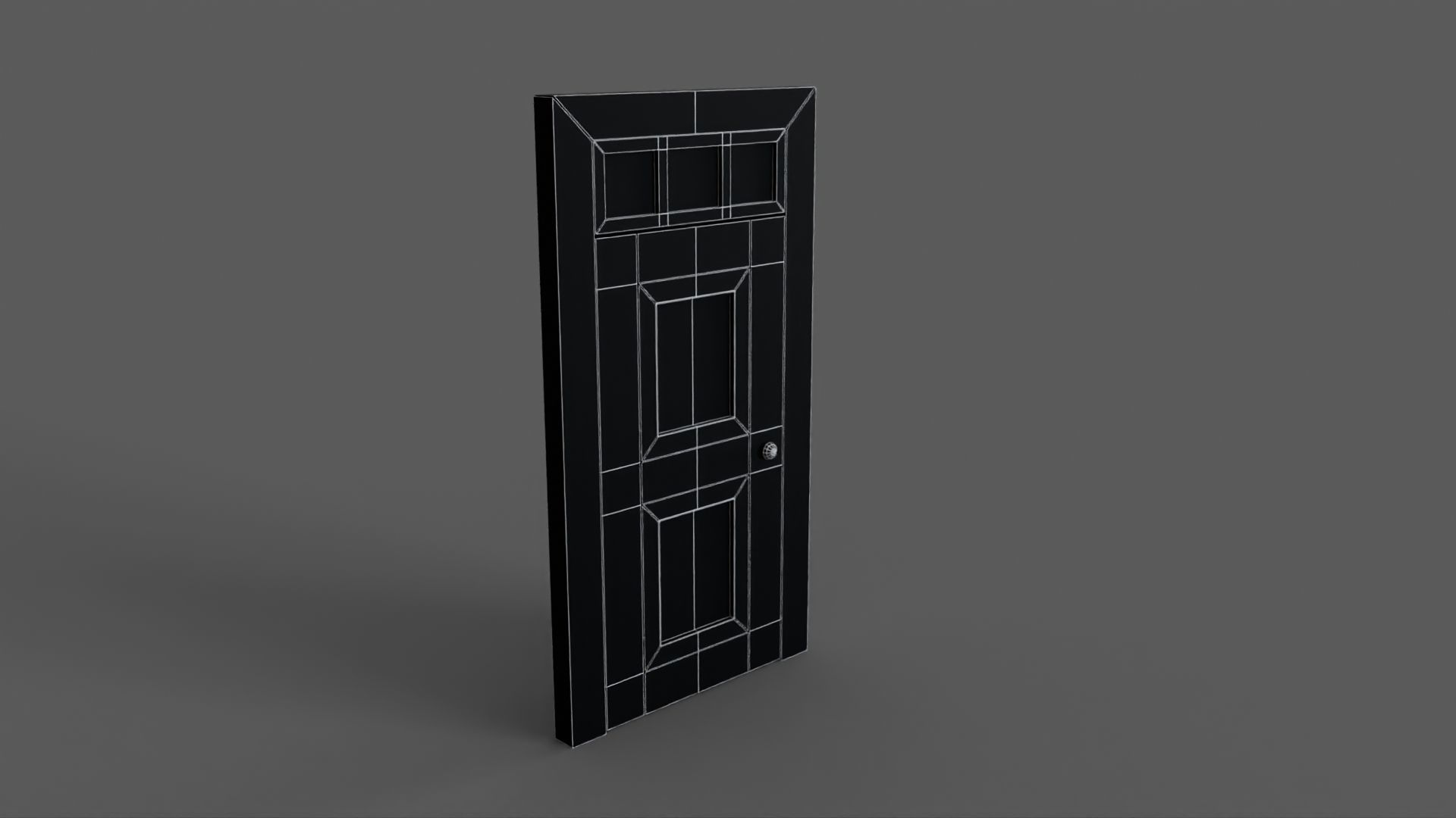 Lowpoly Door 3D Model Textured Gameready Low-poly 3D model_5