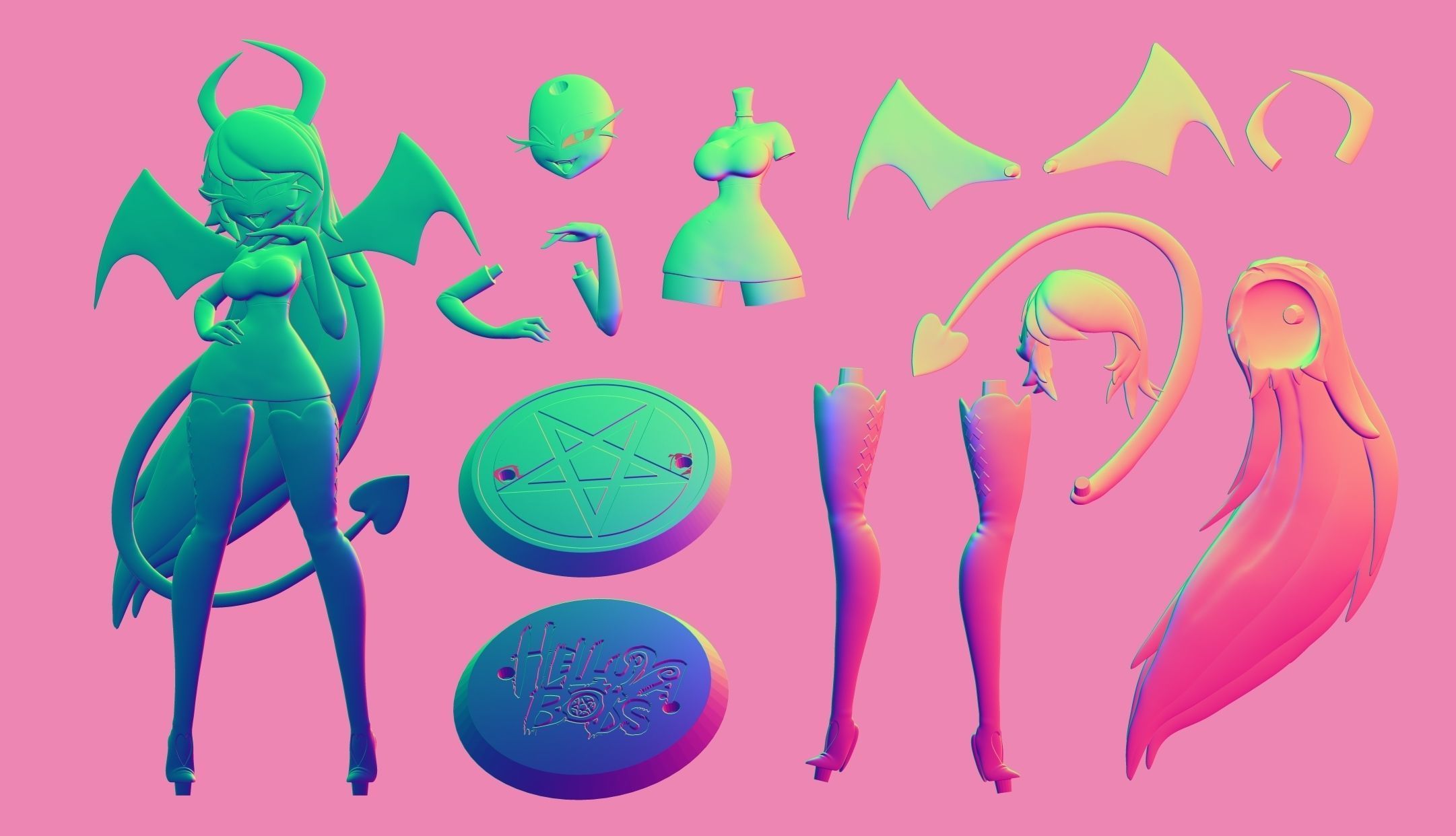 Verosika Helluva Boss 3D print model_7