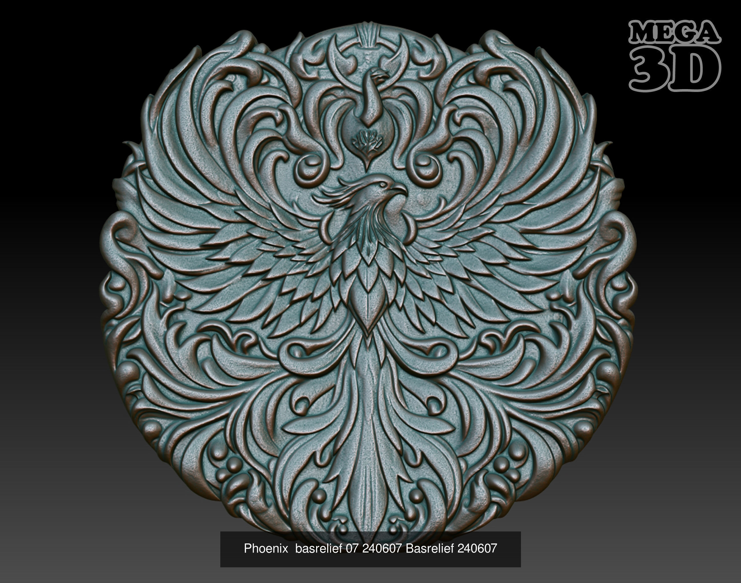 Phoenix basrelief Pack 240607 3D Model Collection_3