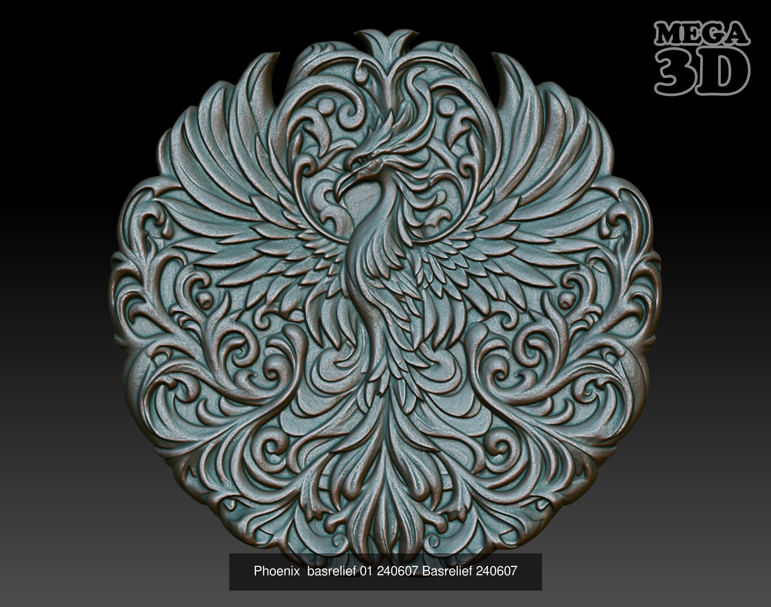 Phoenix basrelief Pack 240607 3D Model Collection_9