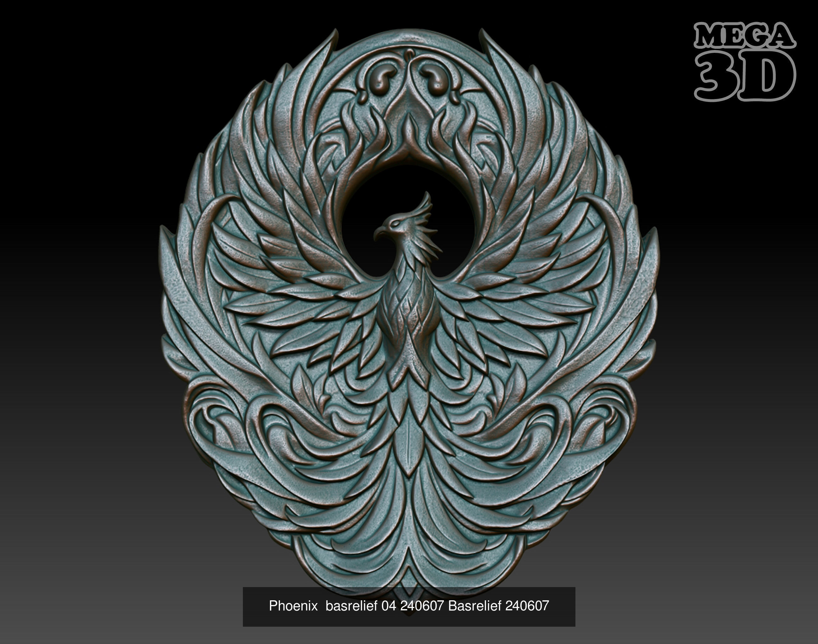 Phoenix basrelief Pack 240607 3D Model Collection_6