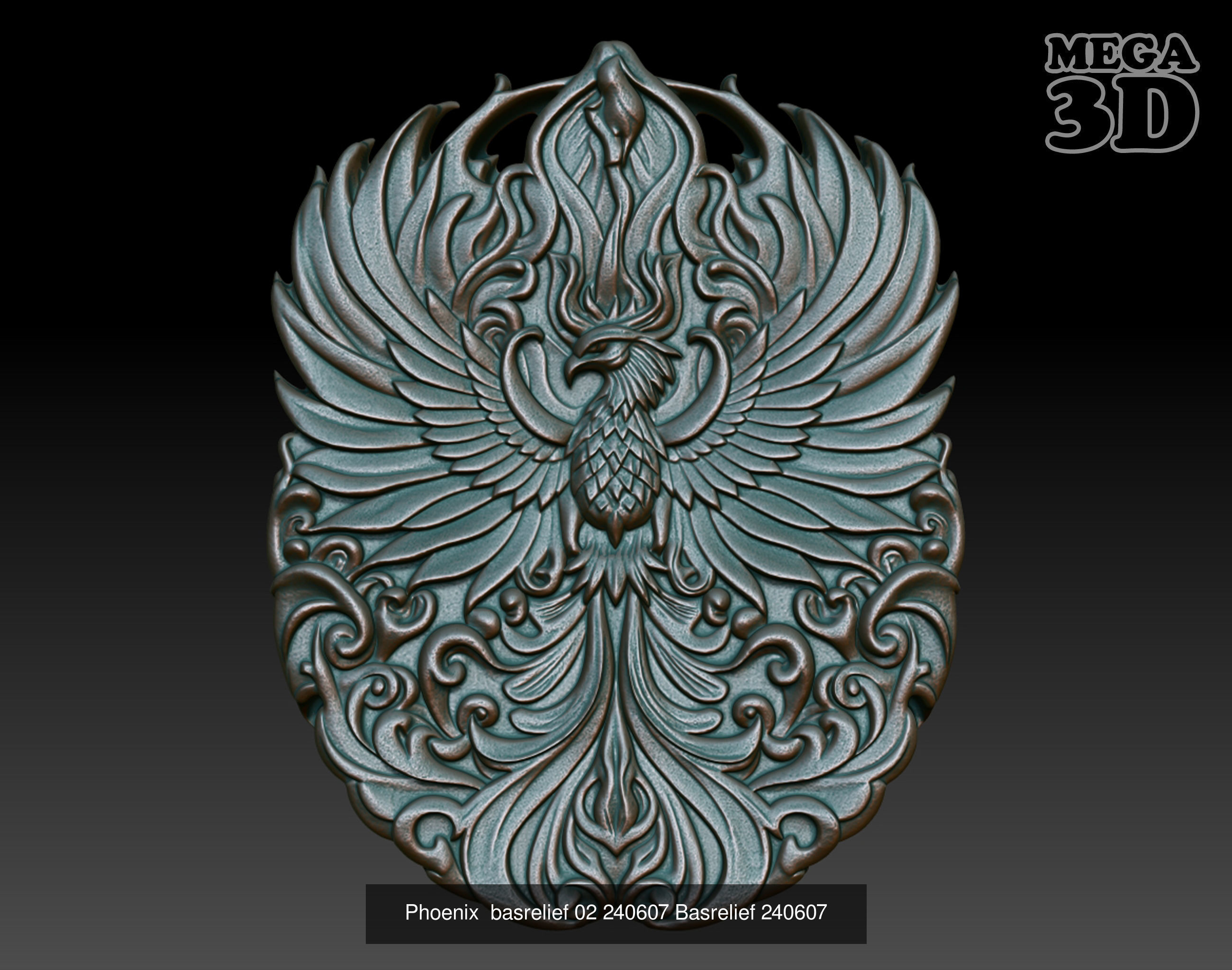 Phoenix basrelief Pack 240607 3D Model Collection_8
