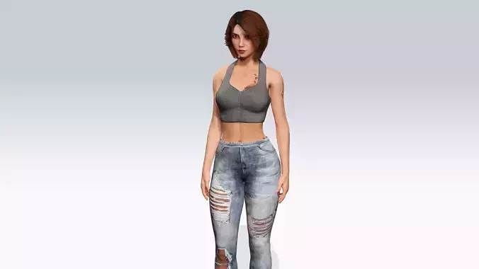 Sexy Character - Fully Rigged 3D model