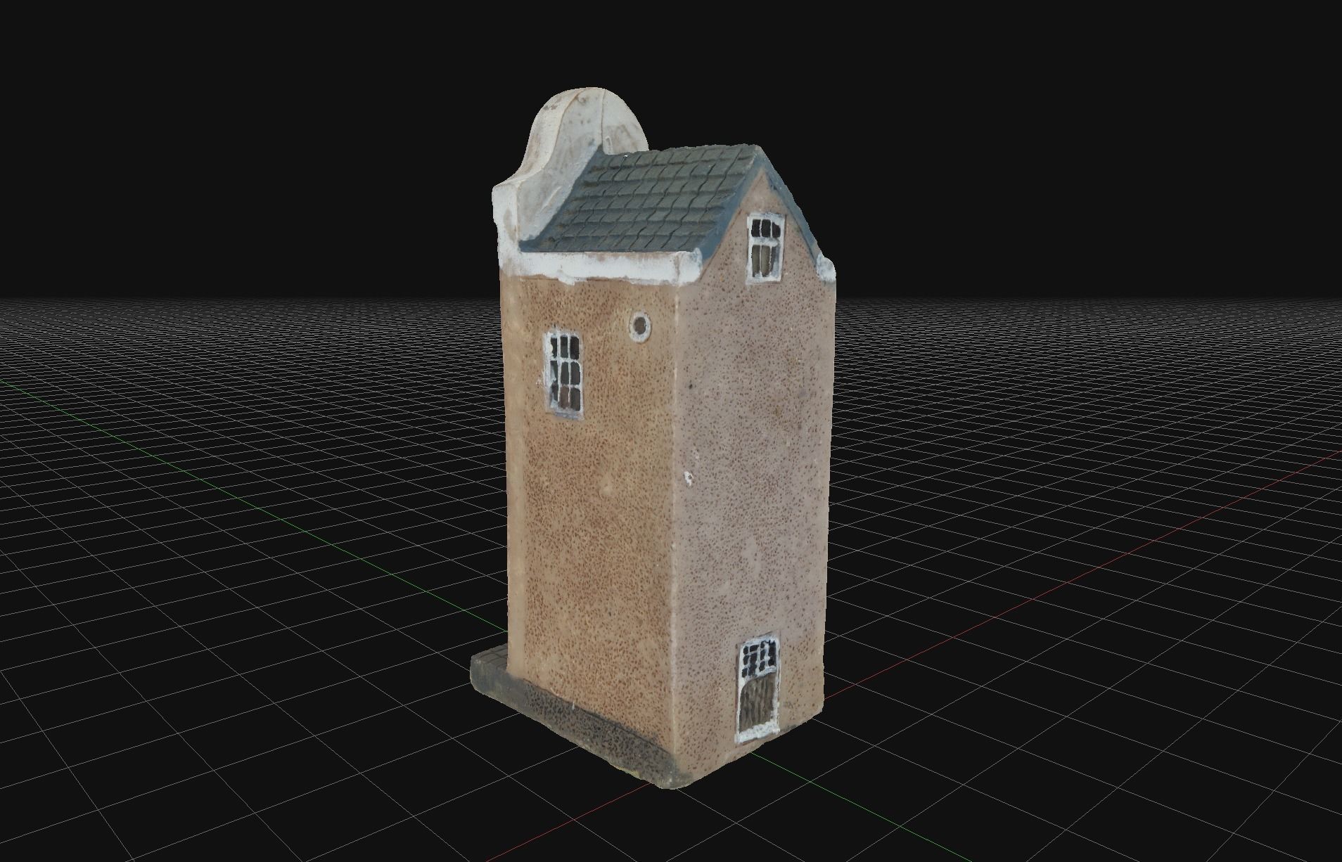 House 4 old hand made stone house based of off Amsterdam 3D model_2