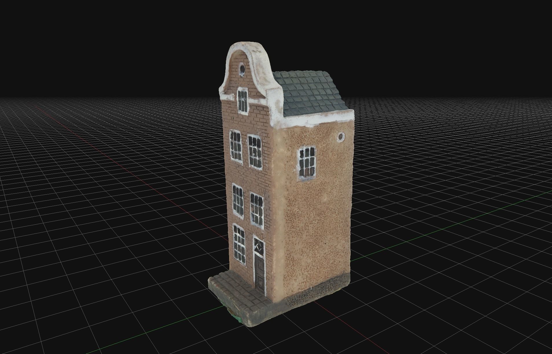 House 4 old hand made stone house based of off Amsterdam 3D model_1