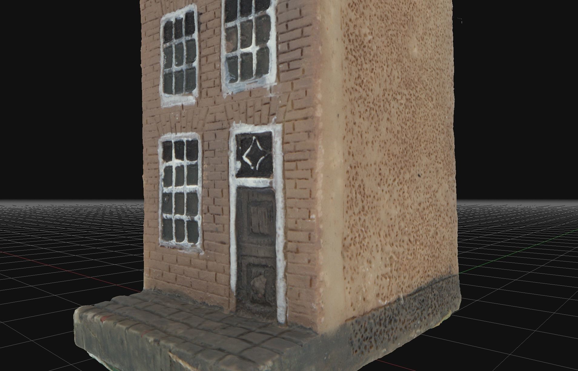 House 4 old hand made stone house based of off Amsterdam 3D model_5