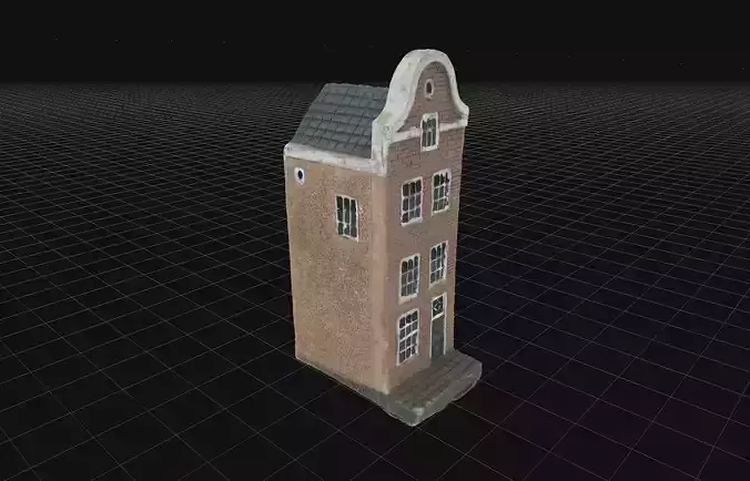 House 4 old hand made stone house based of off Amsterdam 3D model