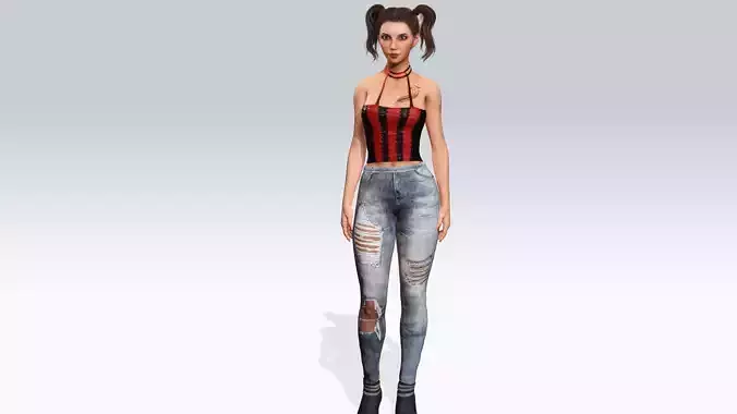 Sexy Character - Fully Rigged 3D model