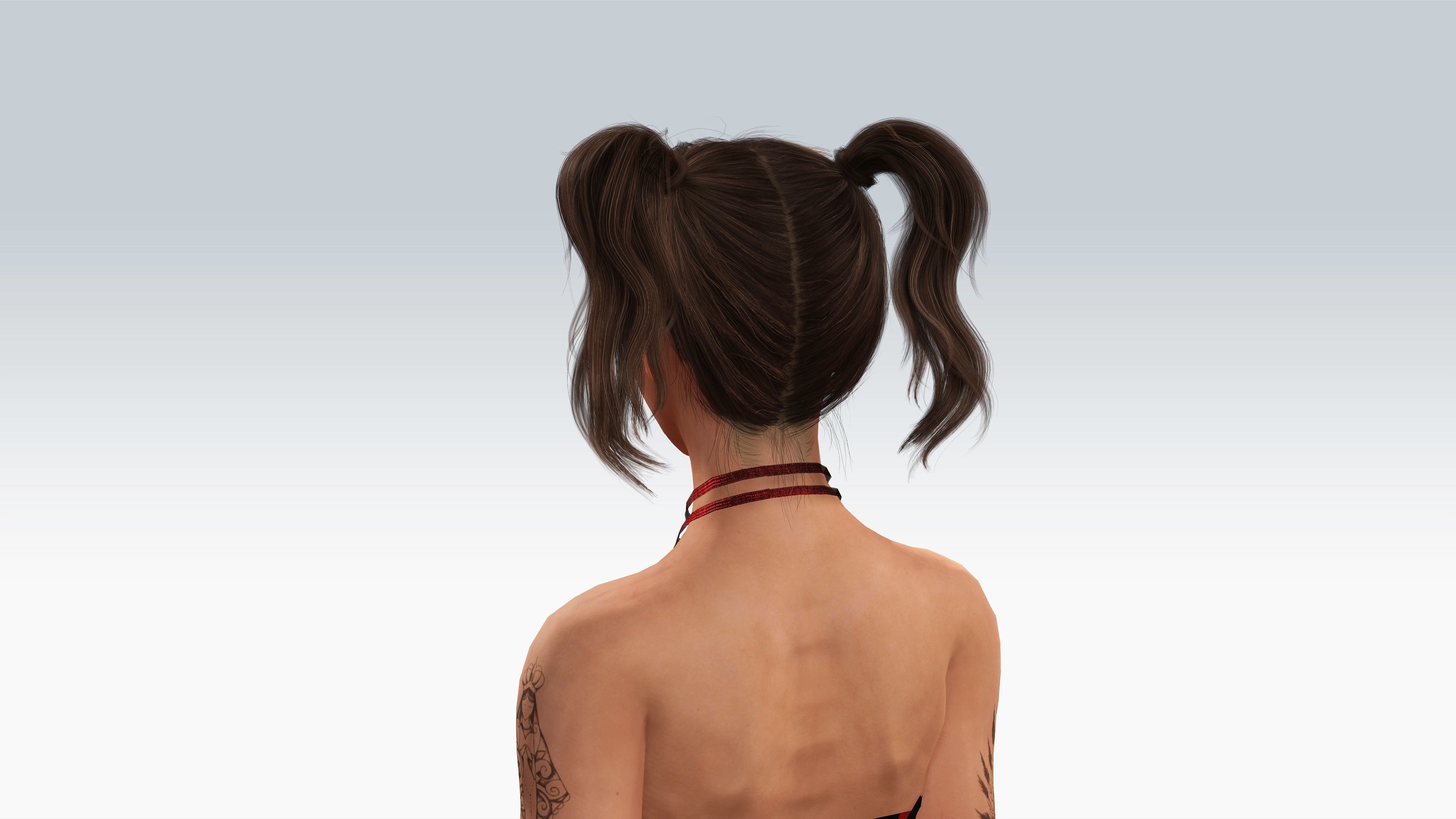 Sexy Character - Fully Rigged 3D model Low-poly 3D model_4