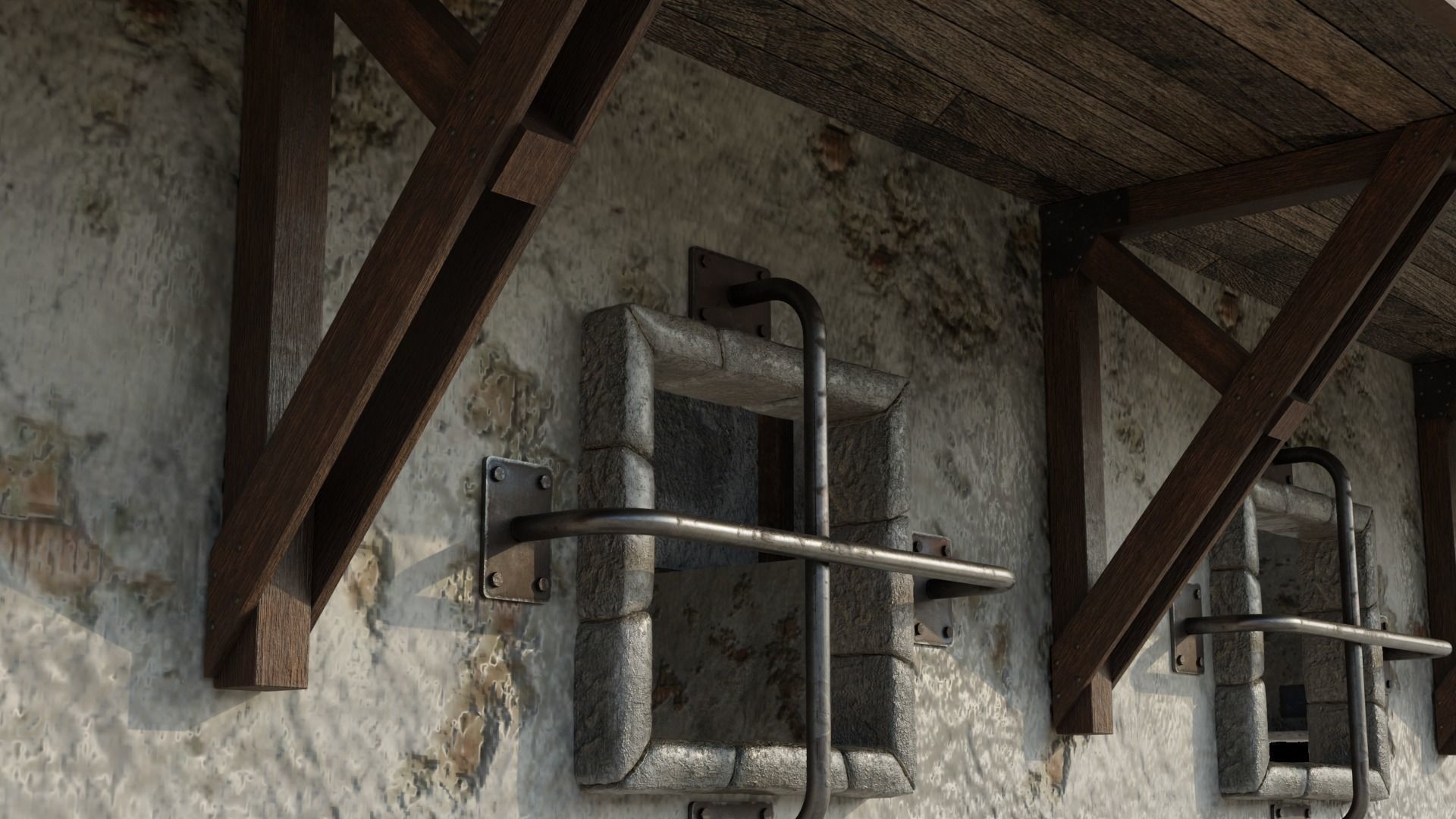 Medieval house  3D model_4
