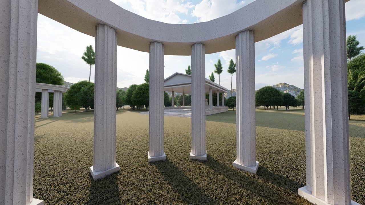 Historical temple-place of worship 3D model_11