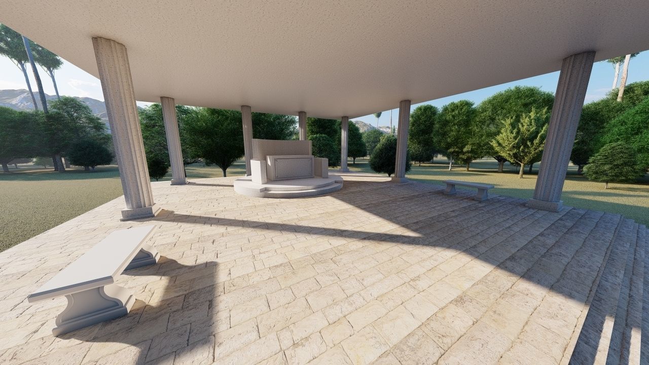 Historical temple-place of worship 3D model_17