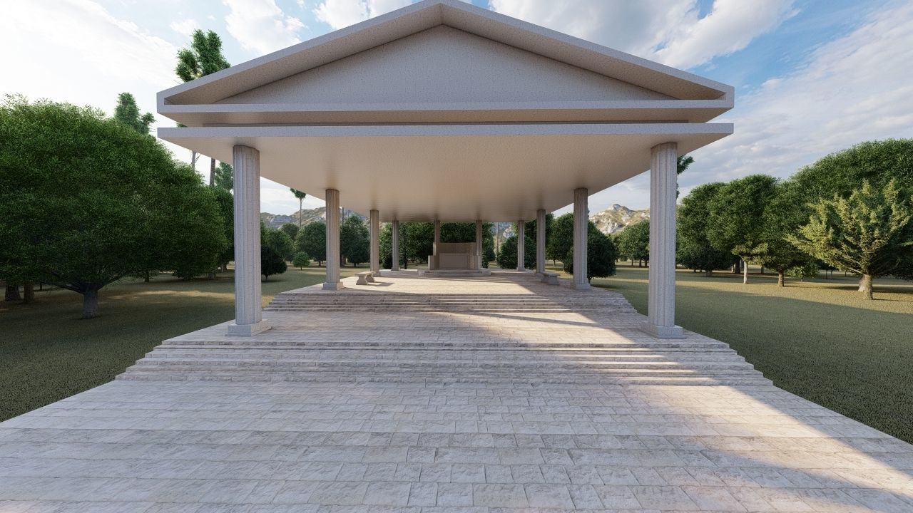 Historical temple-place of worship 3D model_15