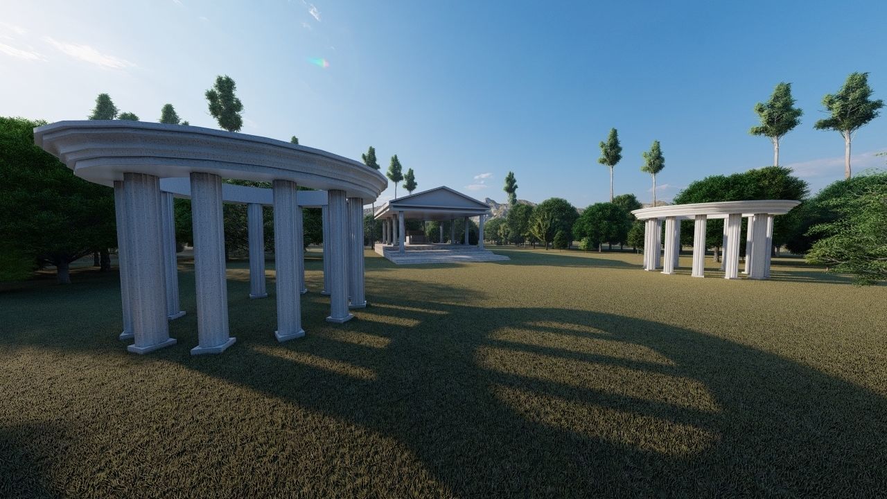 Historical temple-place of worship 3D model_3