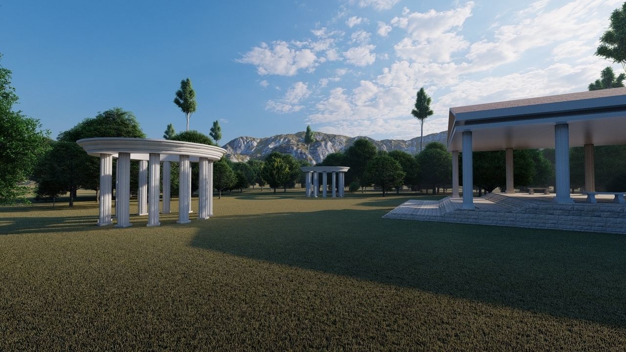 Historical temple-place of worship 3D model_2