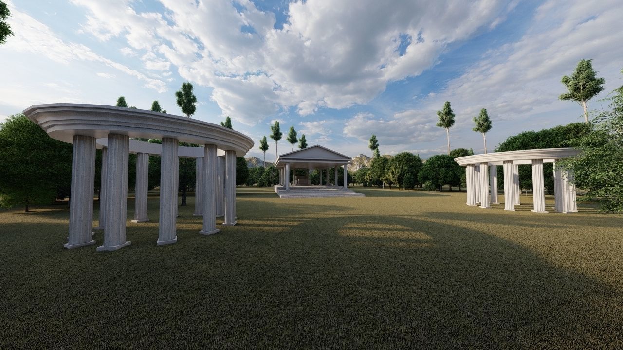 Historical temple-place of worship 3D model_14