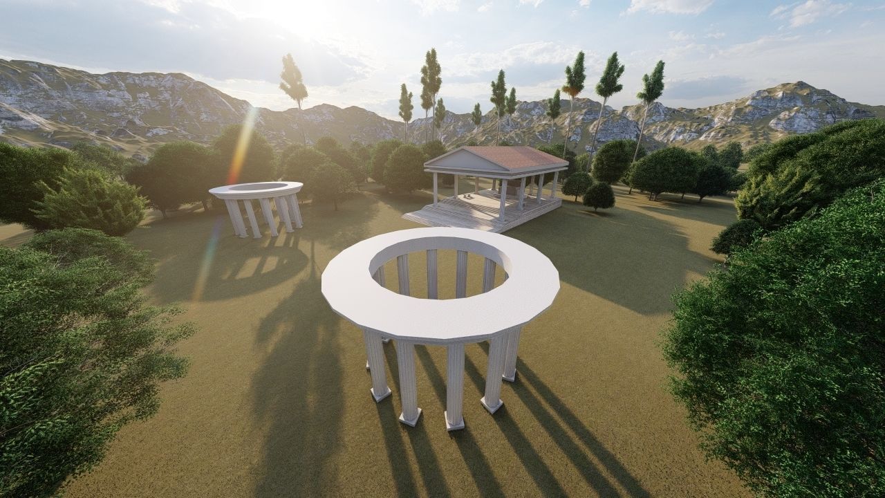 Historical temple-place of worship 3D model_4