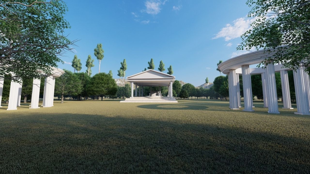 Historical temple-place of worship 3D model_1