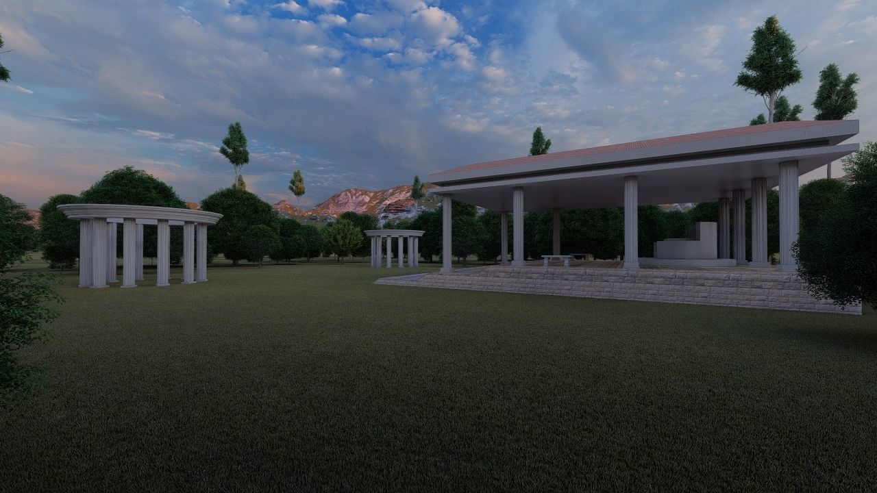 Historical temple-place of worship 3D model_19