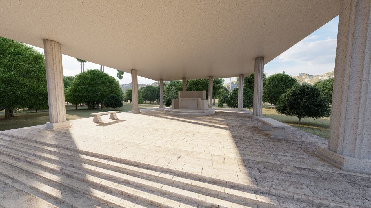 Historical temple-place of worship 3D model_6
