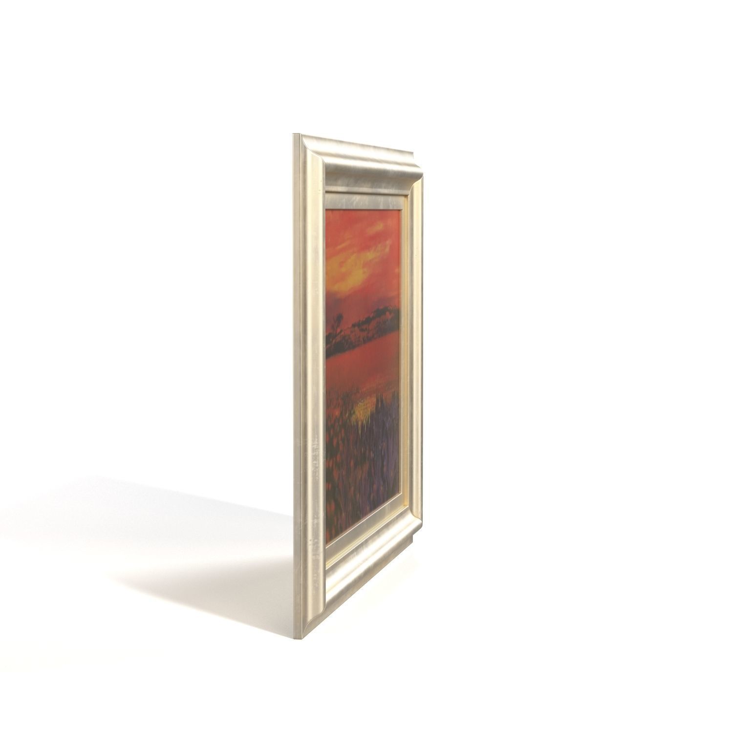 Andrea Razzaauti Painting of Irish Poppy Field Wall Art PBR 3D model_1