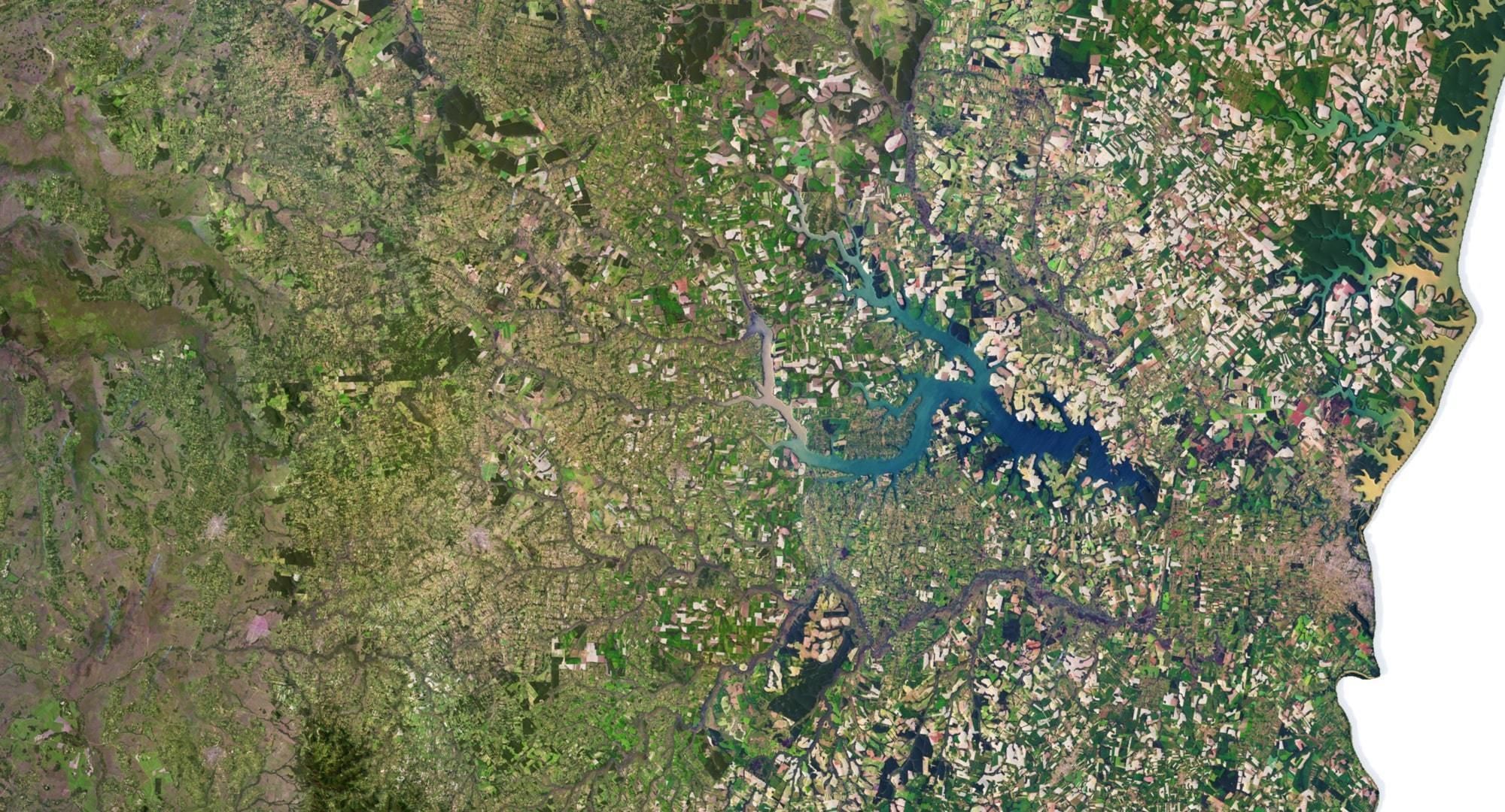 Paraguay Terrain 3D Map 3D model_5