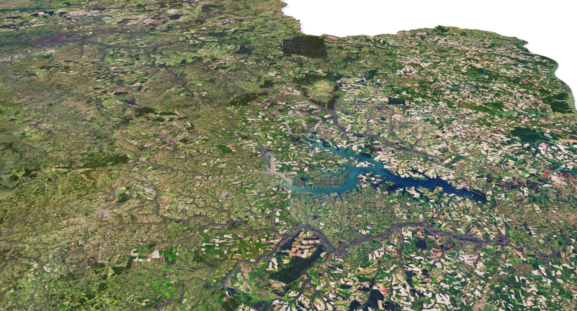 Paraguay Terrain 3D Map 3D model_10