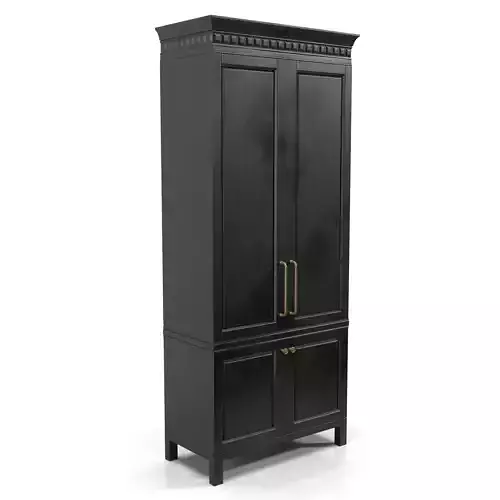 Custom Guest Room Black Wood Closet PBR