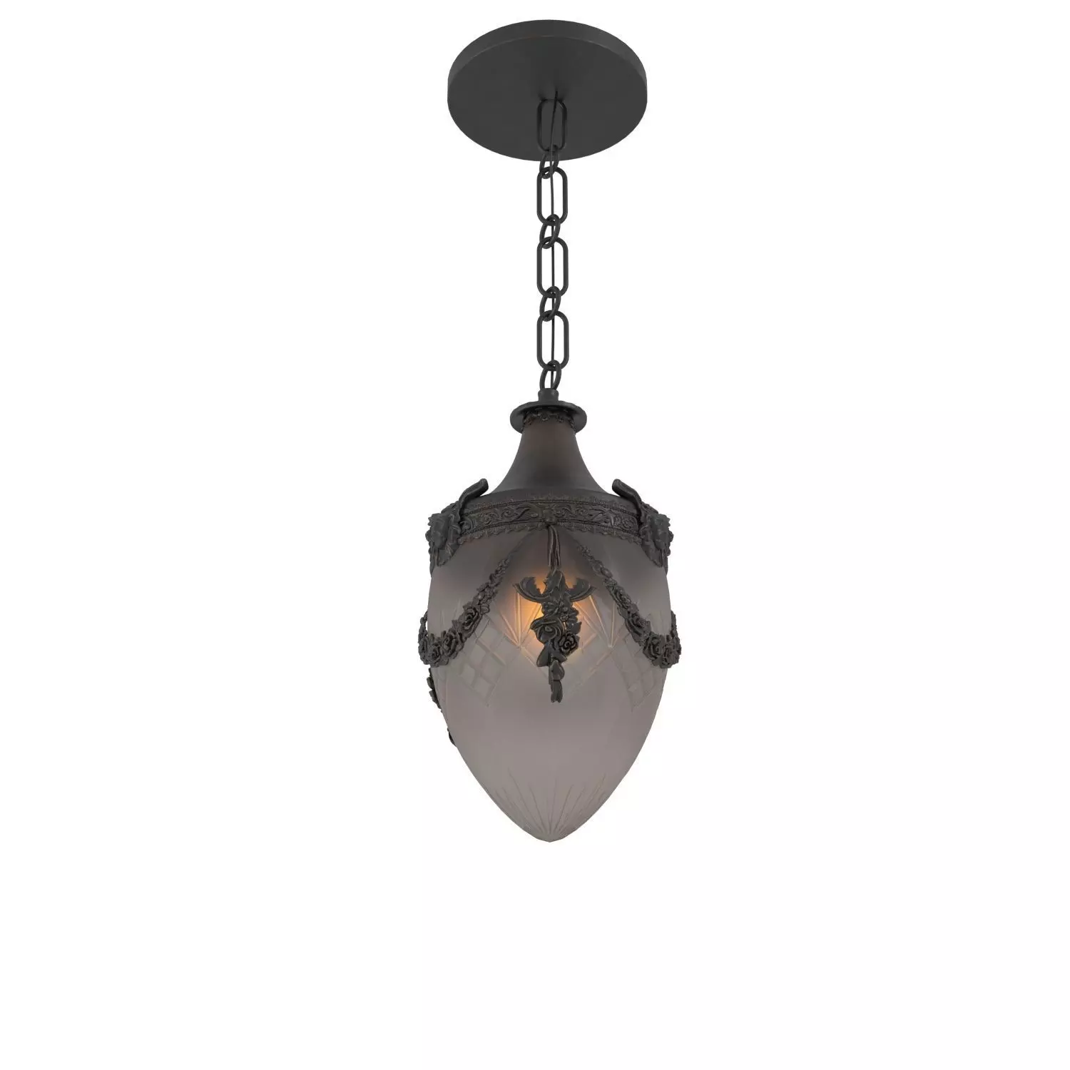 Edwardian Cut Glass Pendant PBR 3D model_0