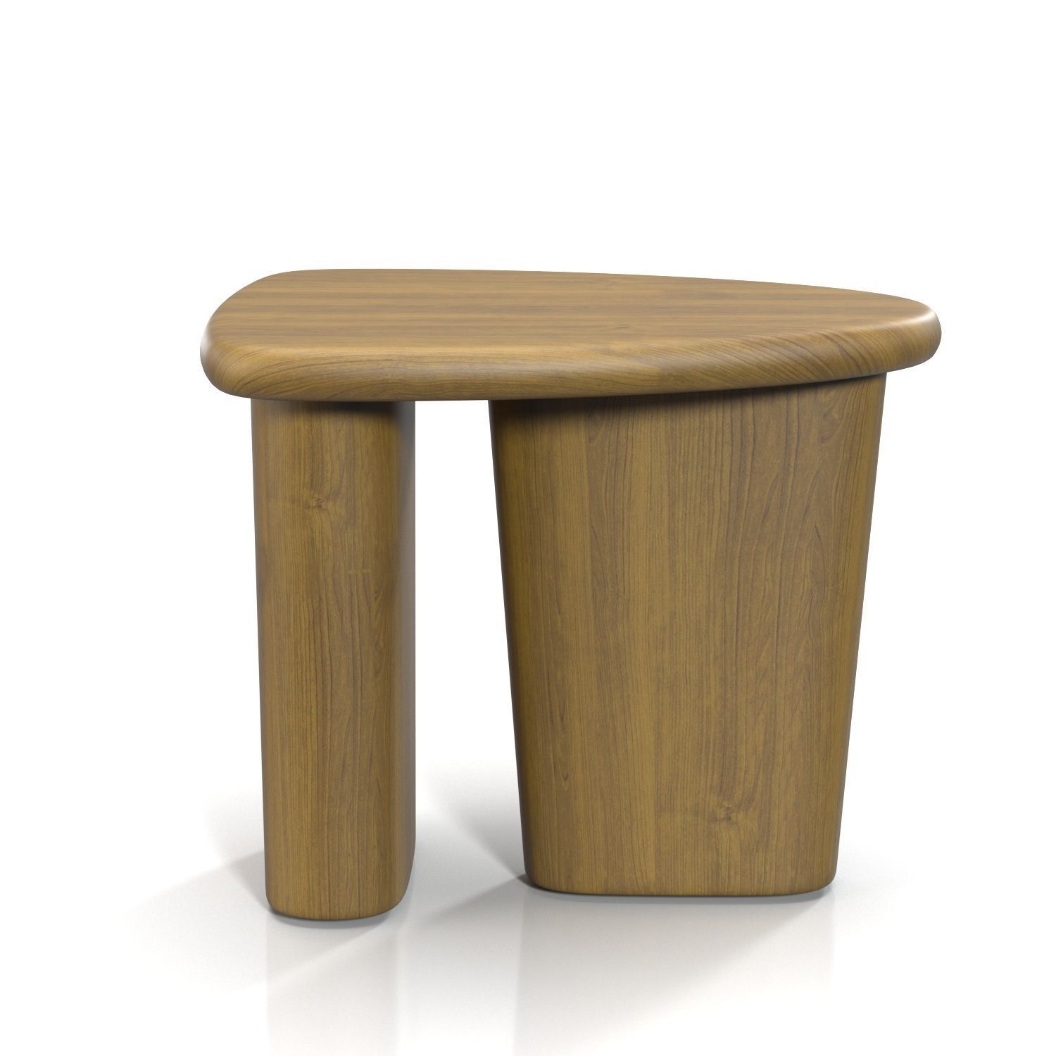 Kalle Sculptural Oak Side Table PBR 3D model_1