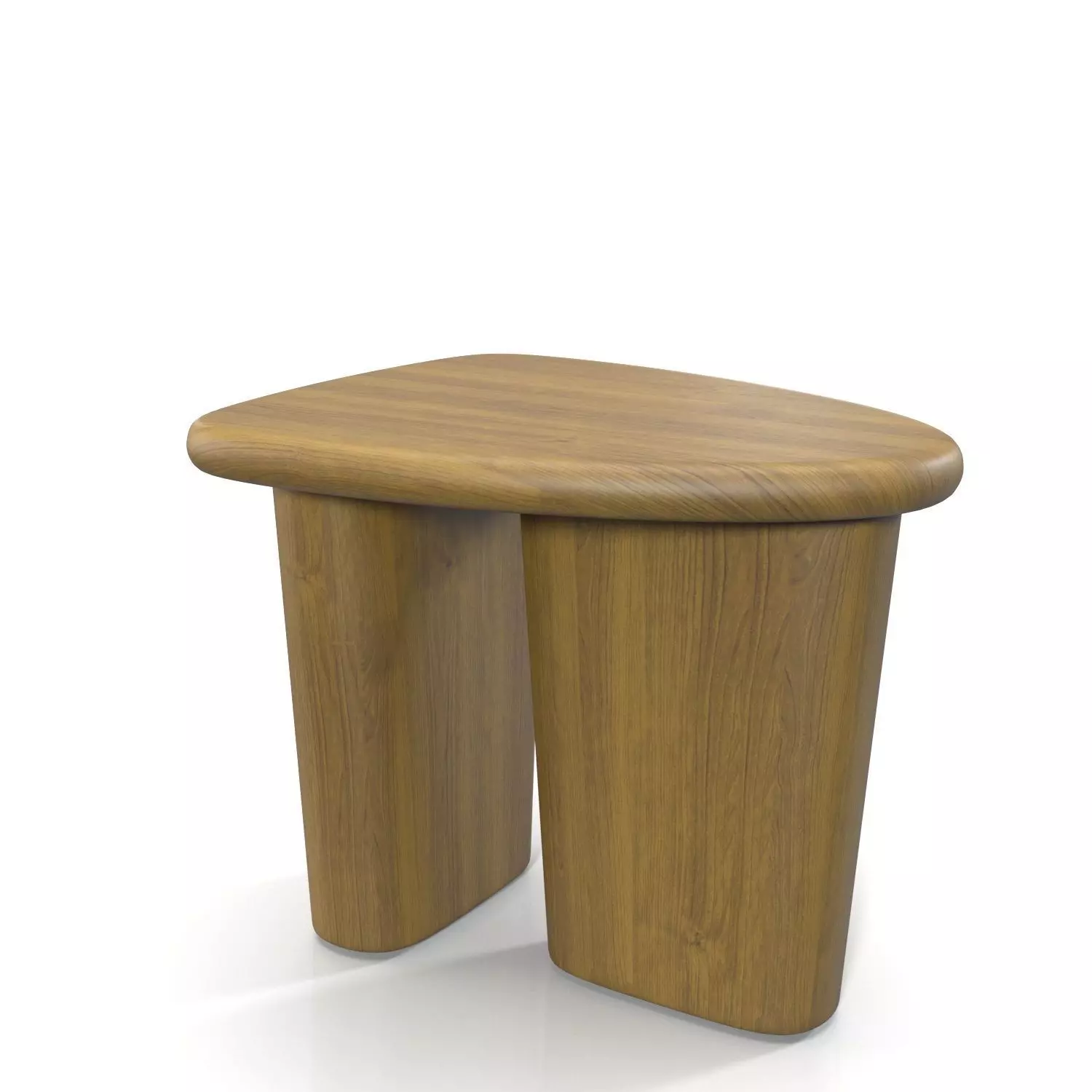 Kalle Sculptural Oak Side Table PBR 3D model_0