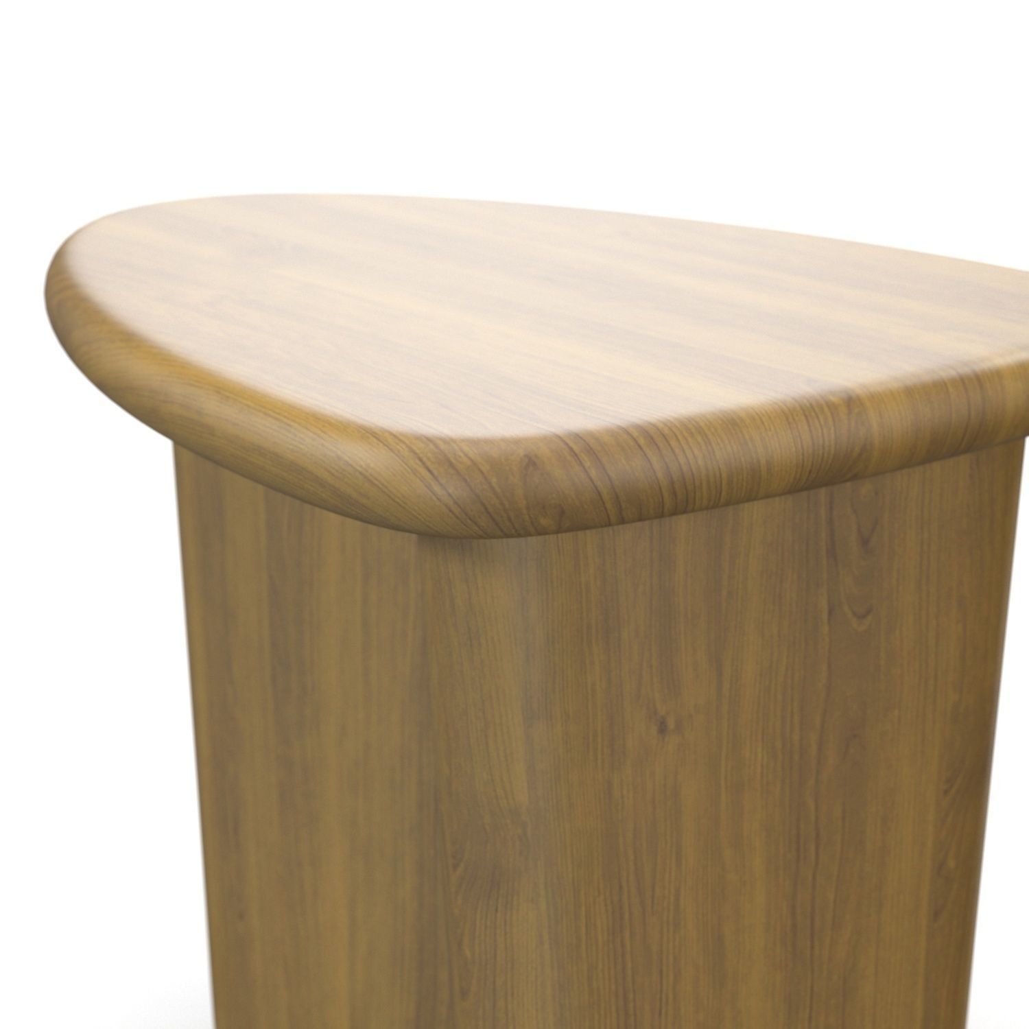 Kalle Sculptural Oak Side Table PBR 3D model_3