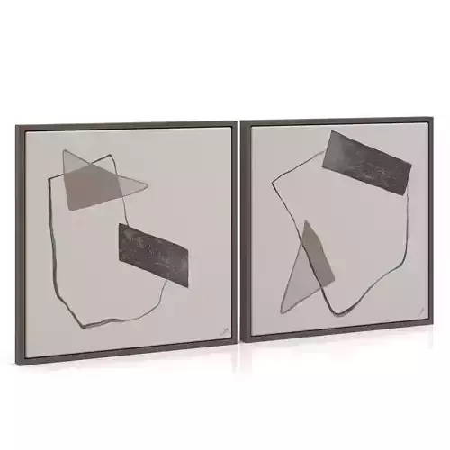 Lacadie Canvas Wall Art Renwil PBR 3D model