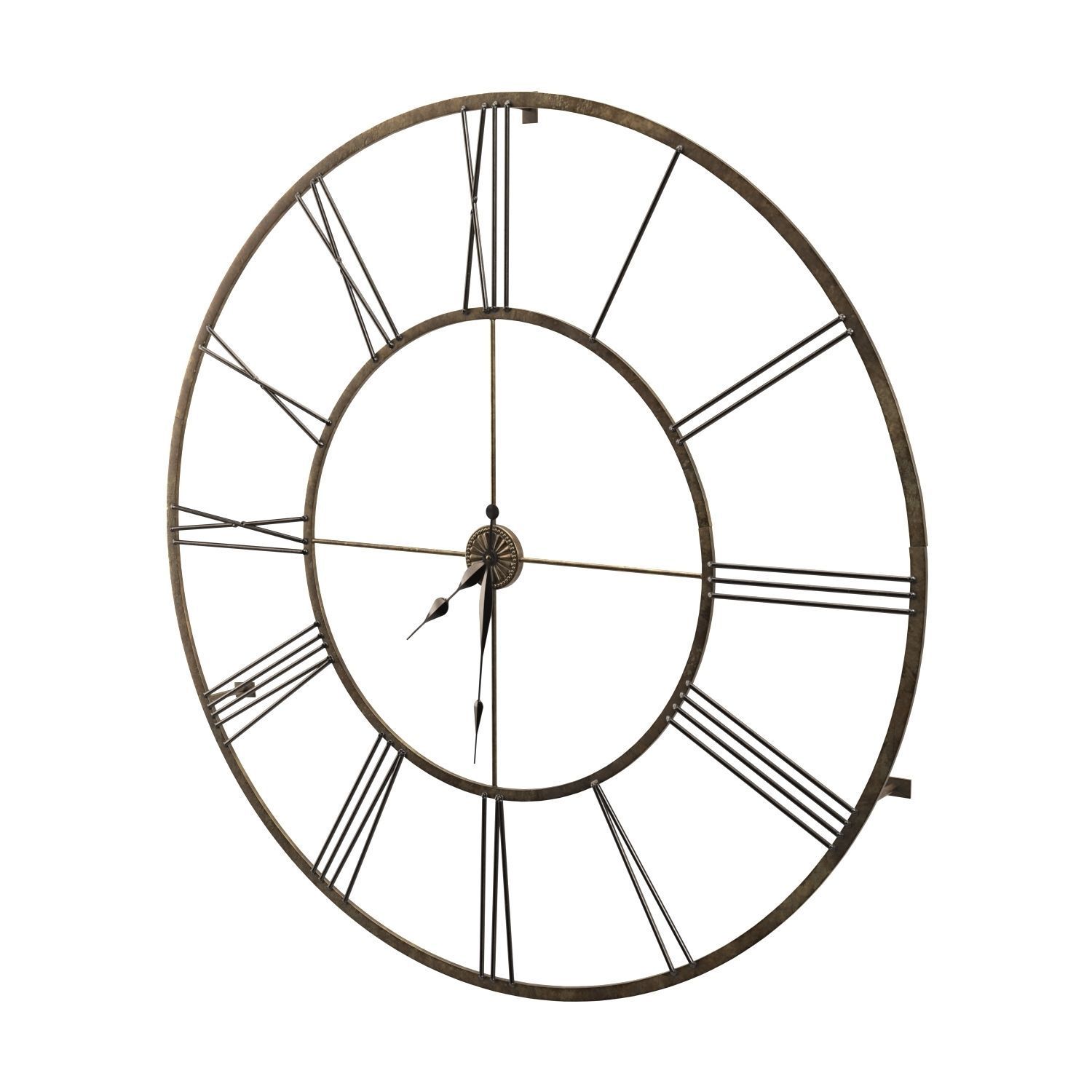 Large Wall Clock PBR 3D model_4