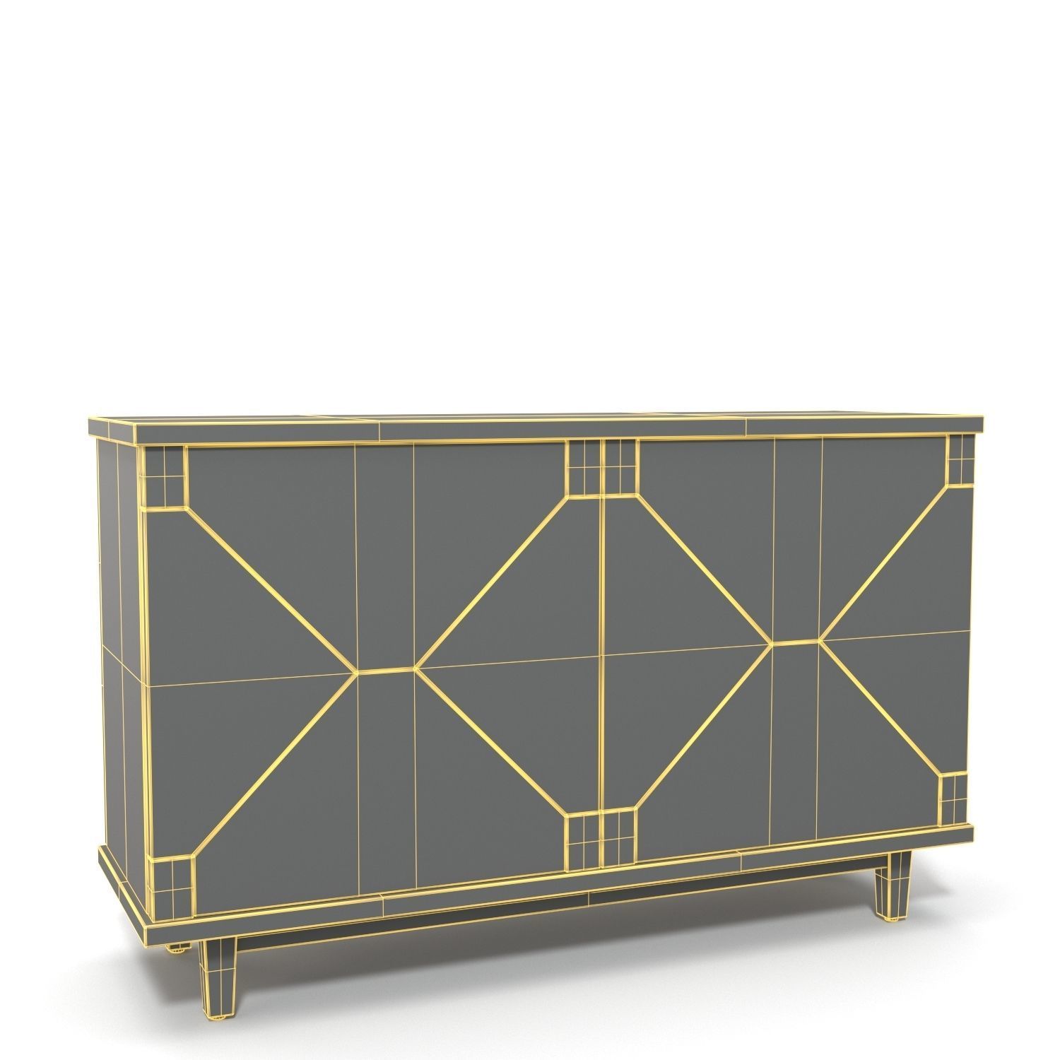 Mitchell Gold  Bob Williams Console Table with Storage PBR 3D model_5