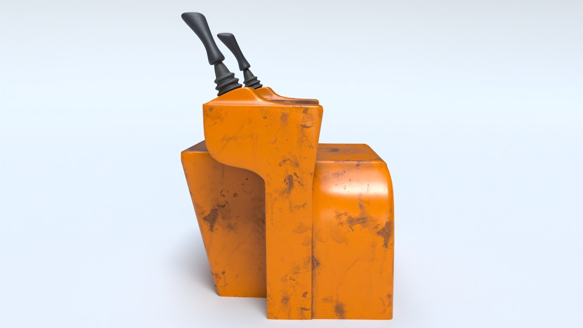 Vehicle Controller Dock with Joy stick ISO SAE controls Low-poly 3D model_12