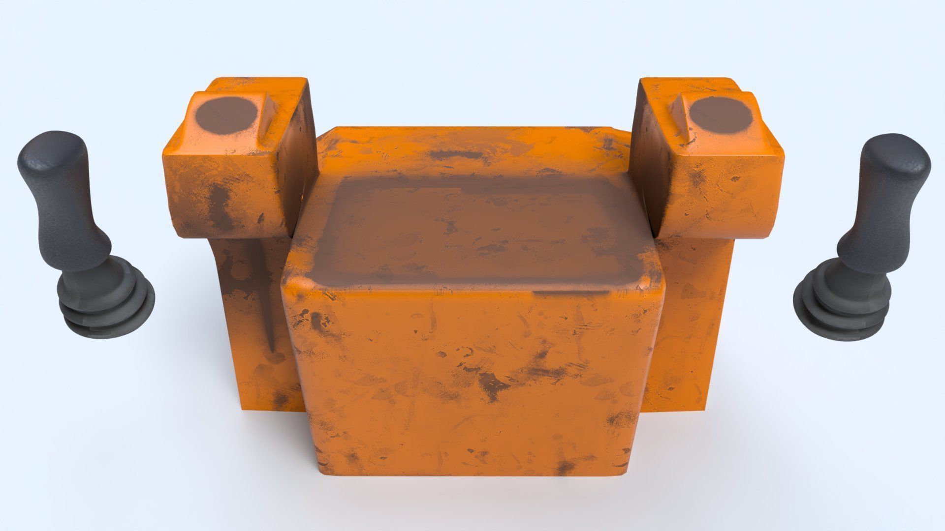 Vehicle Controller Dock with Joy stick ISO SAE controls Low-poly 3D model_11