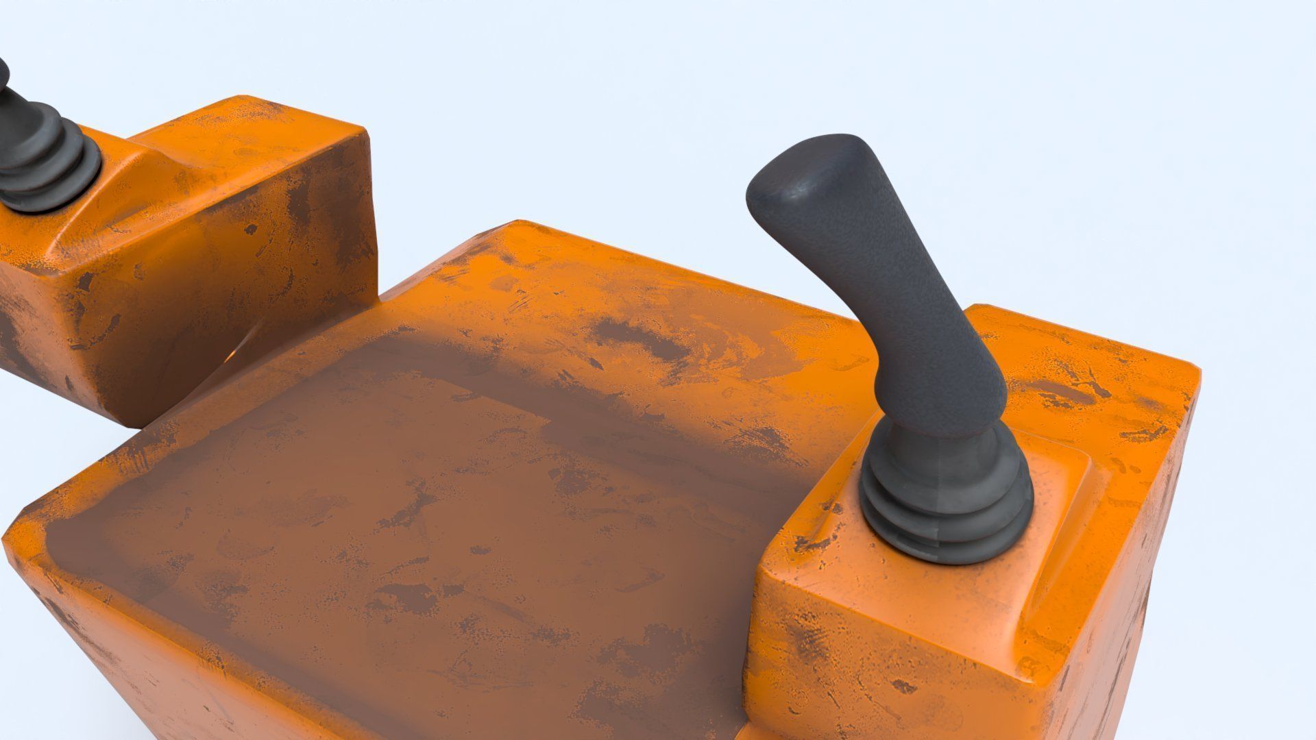 Vehicle Controller Dock with Joy stick ISO SAE controls Low-poly 3D model_1